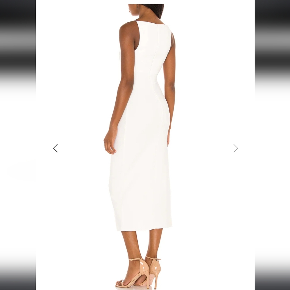 Bec + Bridge Arlette Tuck Midi Dress White Size 8 - Picture 3 of 12